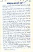 Eighteenth Annual Baseball Dinner Program, 1966