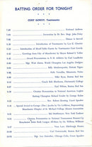 Eighteenth Annual Baseball Dinner Program, 1966