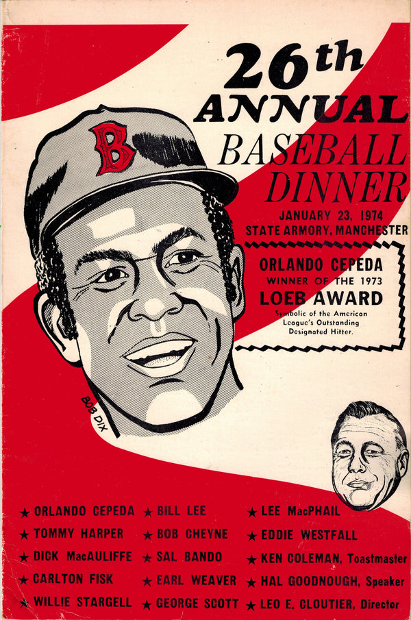 Twenty-Sixth Annual Baseball Dinner Program - art by Bob Dix