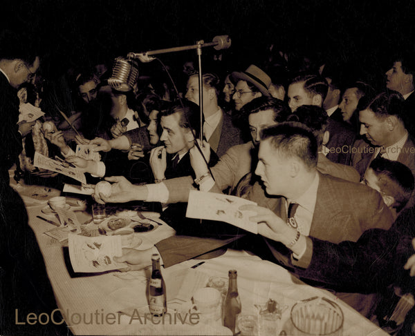 Autograph Seekers at 2nd Annual Baseball Dinner, 1950