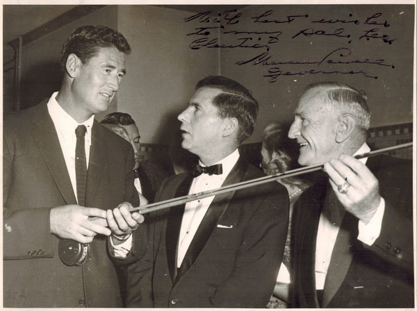 Ted Williams, Gov. Wesley Powell and Casey Stengel at 1961 Baseball Dinner