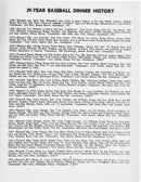 Twenty-Ninth Annual Baseball Dinner Program, 1977